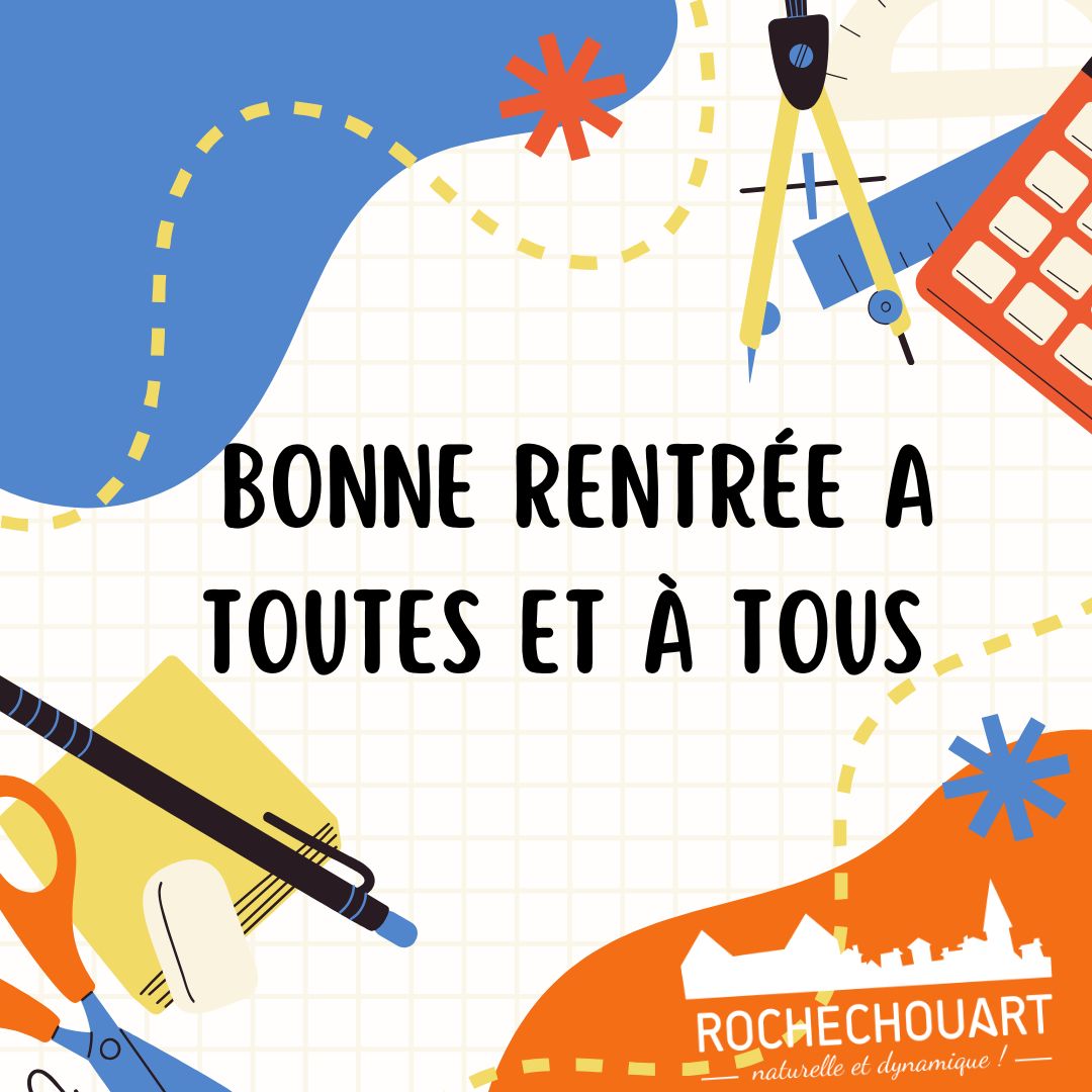 Post Instagram annonce rentrée scolaire coloré